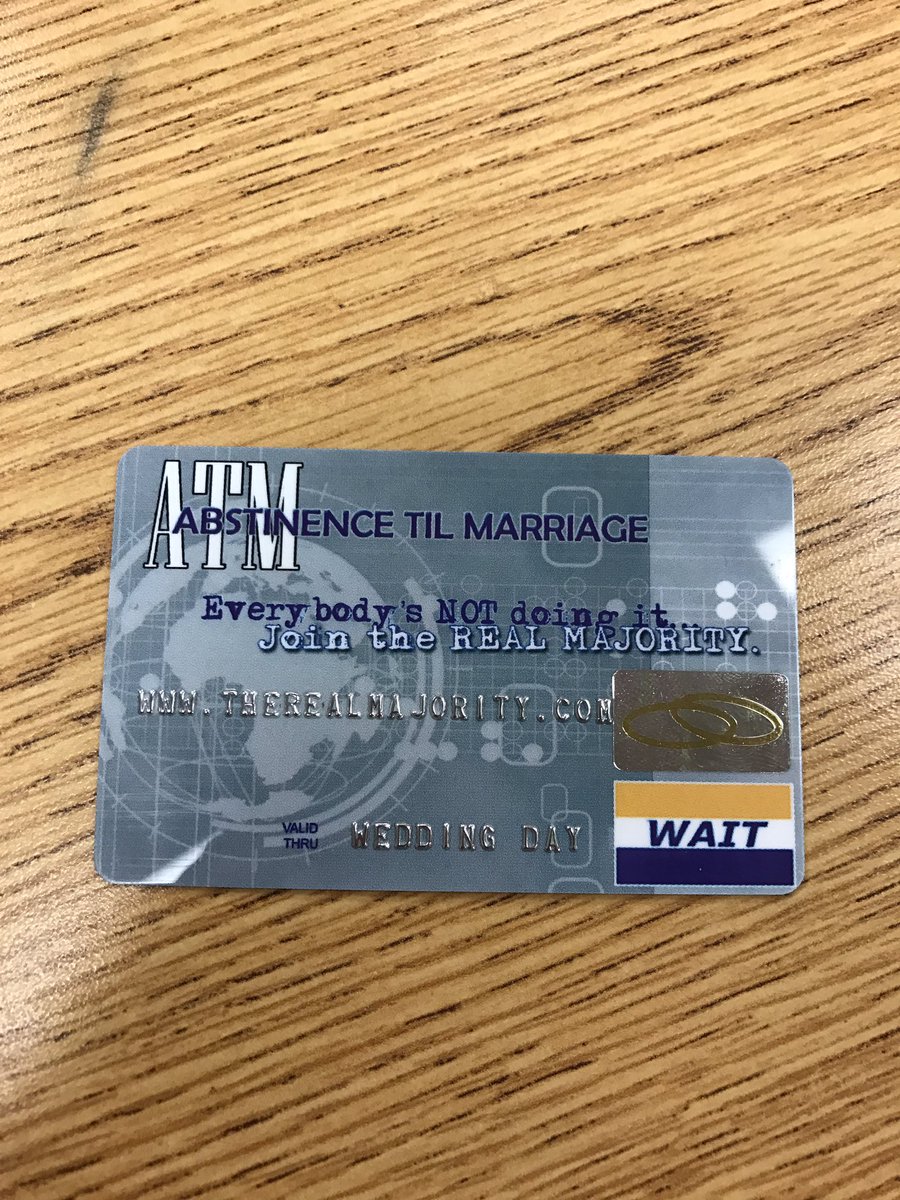 will_i_amwillis's tweet photo. Best pickup line ever: "check out my abstinence card" https://t.co/G5Z5ve81gb