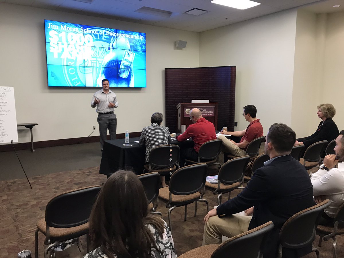 JimMoranCollege's tweet image. The judges are deliberating and will announce the winner of the 2017 Shark Tank at 4pm! #JimMoranSchool #FSUDigitech @floridastate #FSU