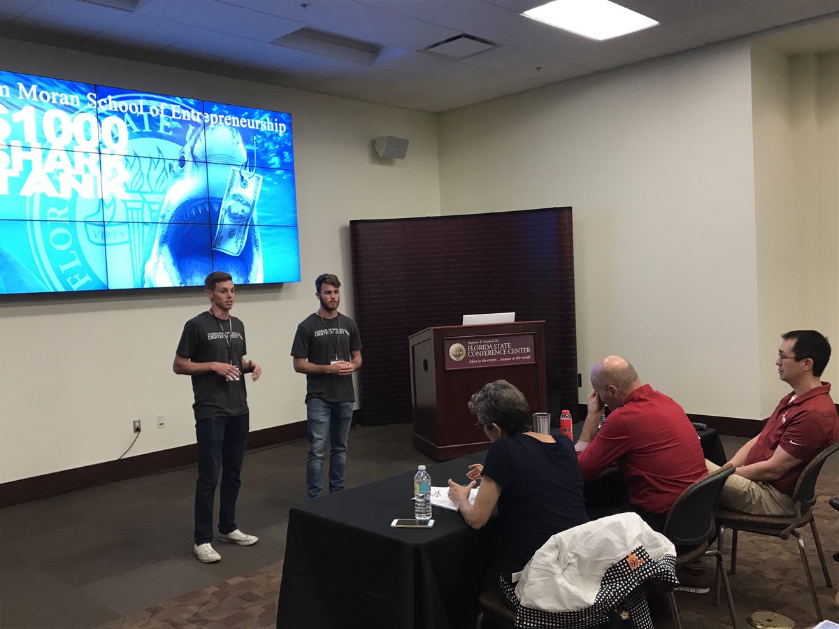 JimMoranCollege's tweet image. The judges are deliberating and will announce the winner of the 2017 Shark Tank at 4pm! #JimMoranSchool #FSUDigitech @floridastate #FSU