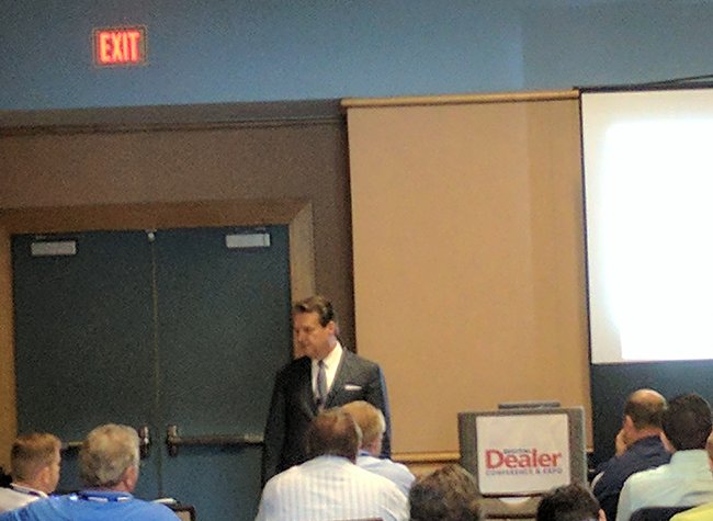lotlinx's tweet photo. LotLinx President and Chief Product Officer, Eric Brown, speaking on "How to Turn Up Inventory Turn" at #DD22. #LXTURN https://t.co/x1leWzM8Sp