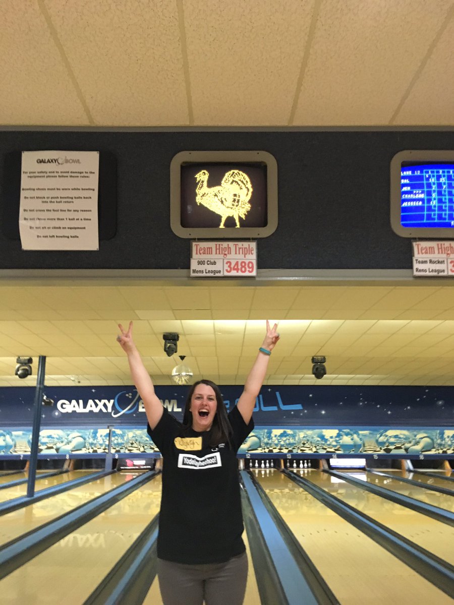 MarkusDelves's tweet photo. .@KayDelvesWitte is the @QPGroup star bowler at @BBBSFV bowling fundraiser - triple strike + spare! #turkey #broke200 https://t.co/lN7IPKiS58
