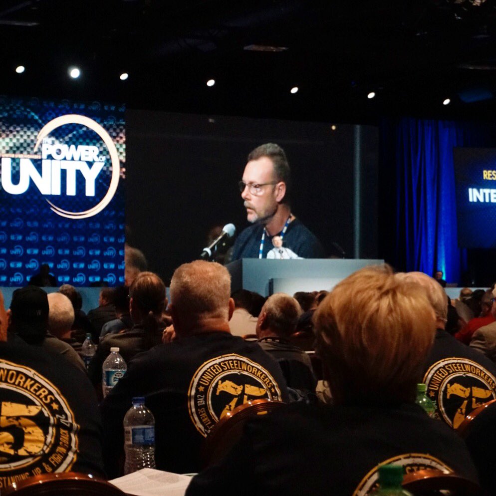 usw1155's tweet photo. Local 1155L President Billy Wright speaking on international trade. #usw #uswunity #steelworks @steelworkers https://t.co/0svROmHjBP