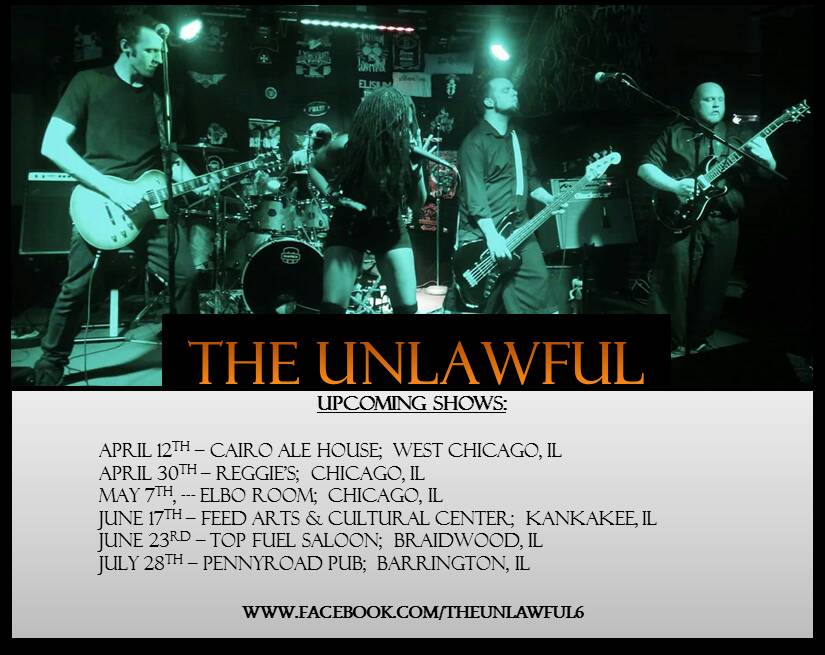 UnlawfulThe's tweet photo. New shows added! Join your #fellowrogues and rock out with us! #metalmusic #hardrock #femalefronted https://t.co/uRKC3pS6jK