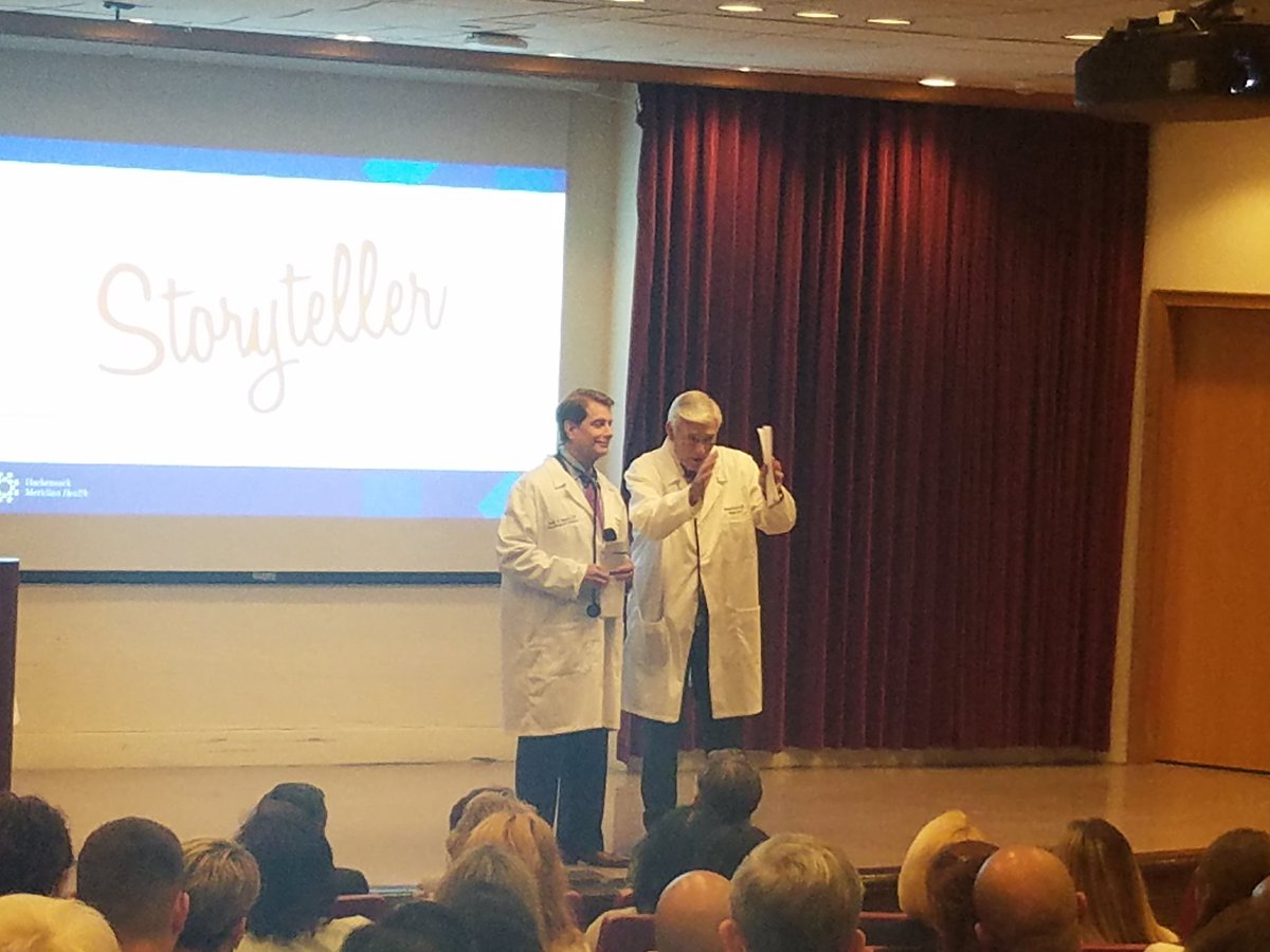 lskingdavis's tweet photo. Honorary doctors Bob Garrett and John Lloyd greet the crowd at Hackensack Meridian Health Mountainside well orchestrated tour #HMHisone https://t.co/uUdcKbzKpl