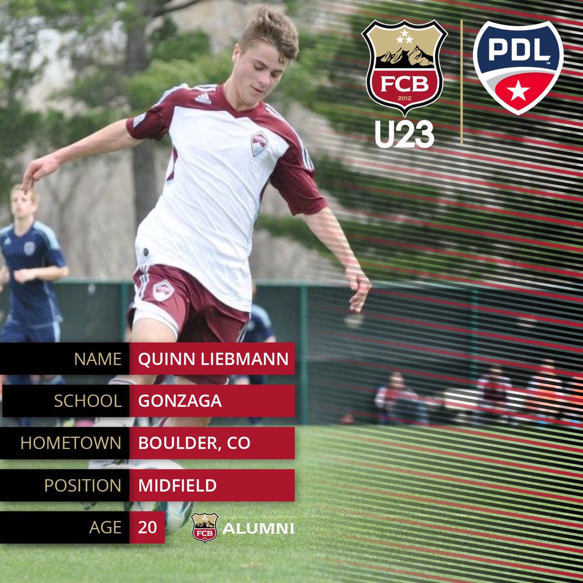 FCBoulder_PDL's tweet photo. PLAYER NEWS | Quinn Liebmann from @zagmsoc officially signs with #FCBPDL for the 2017 season. Welcome Quinn!

#Path2Pro #PDL https://t.co/PVfAKdeo7o
