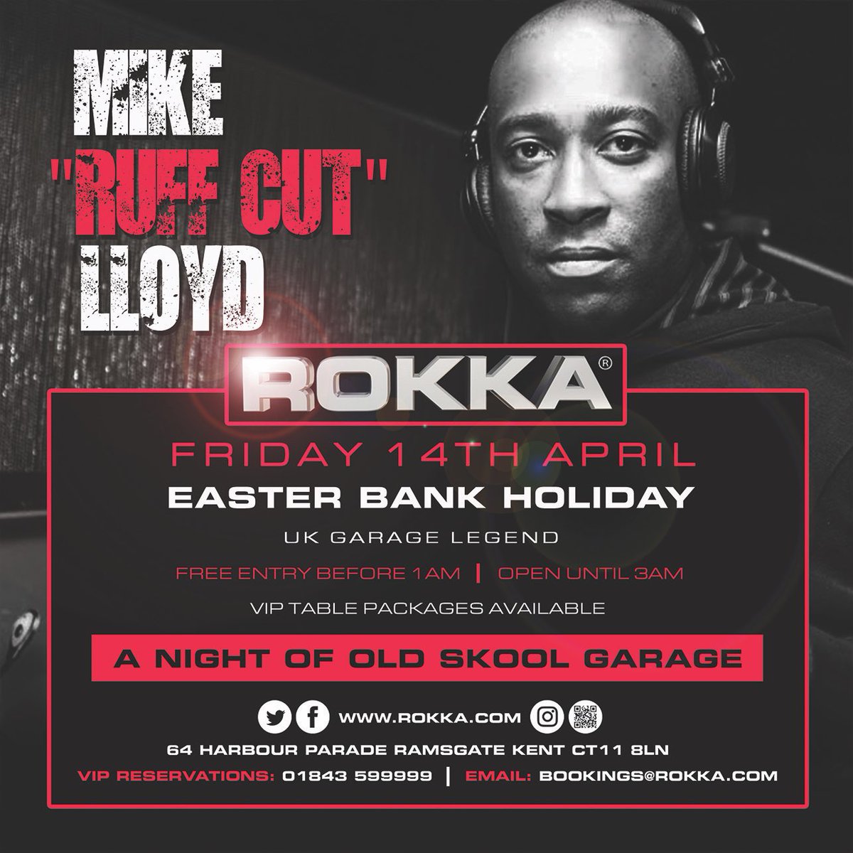 ROKKA_Bar's tweet photo. GOOD FRIDAY is going to be HIGE here at ROKKA with Garage Legend MIKE 'RUFF CUT' LLOYD taking over the decks with DJ @WillRokitt !! 💥 https://t.co/JRft9cpC7G