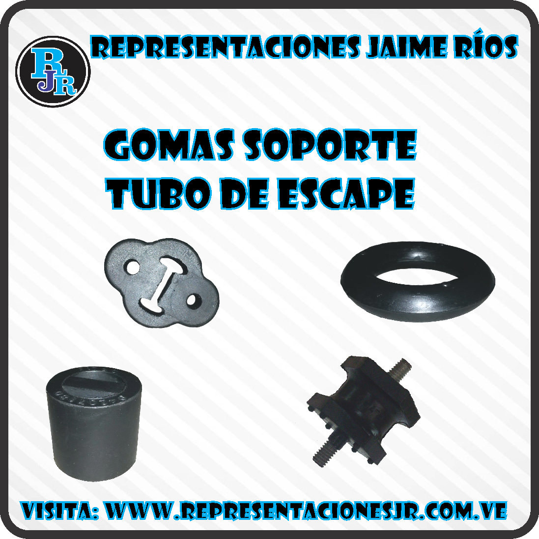 RJaimeRios's tweet photo. #Miércoles para #mercadear hoy presentamos las #gomas soporte tubo de escape #RJR #Calidad #Innovación https://t.co/w7DkGjDorB