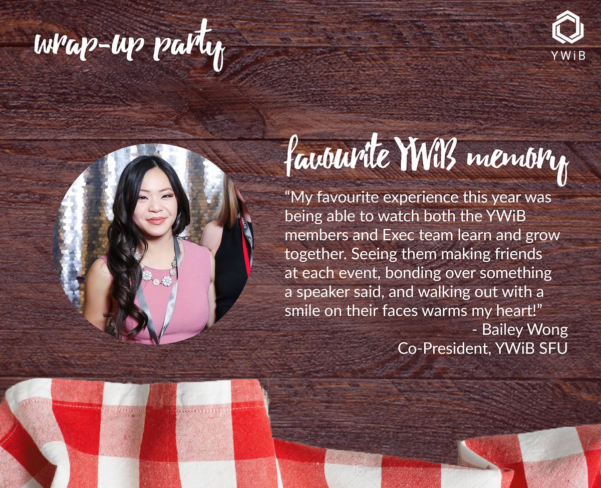 YWiBSFU's tweet photo. Wondering what our Co-Presidents' favourite YWiB memories are? Ask them in person at our Wrap Up Party! #ywiblove https://t.co/MoSRYgvTok https://t.co/PHx5frhHQ5