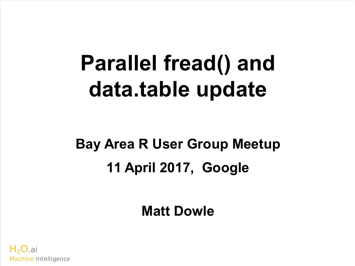 MattDowle's tweet photo. @dselivanov_ Sure - slides now uploaded.  https://t.co/lJtAp8R7eK https://t.co/pliS19ZZZy