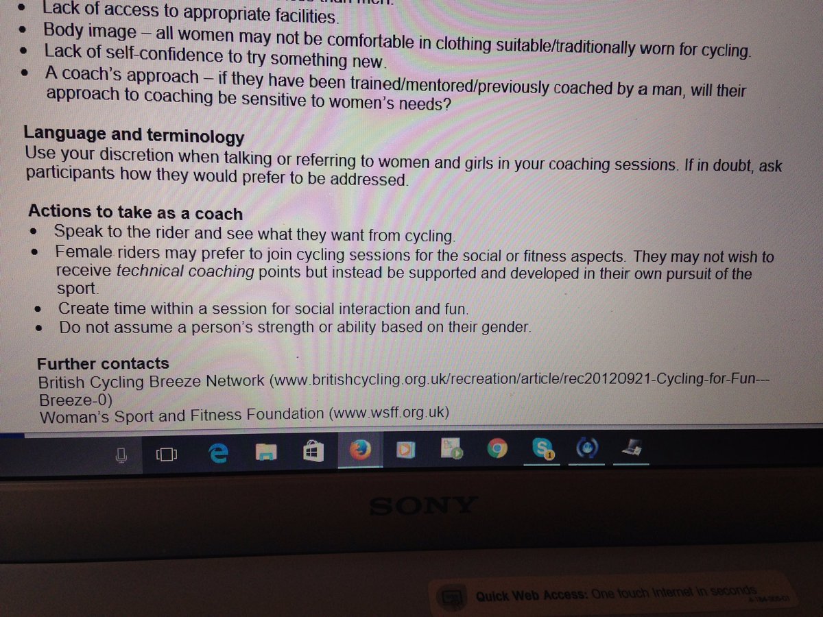 chrissiesmiles's tweet photo. @BritishCycling are tailoring coaching advice to women. In the most patronising way possible. https://t.co/gJjmWX111j