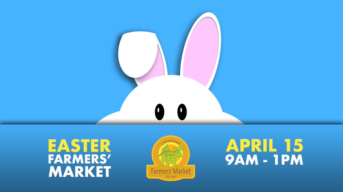 The <a href="/CreemoreFM/">Creemore FM</a> #Easter #FarmersMarket is this #Saturday! Come see what #CreemoreOntario &amp; <a href="/Clearview_twp/">Clearview Township</a> have to offer! #ShopLocal
