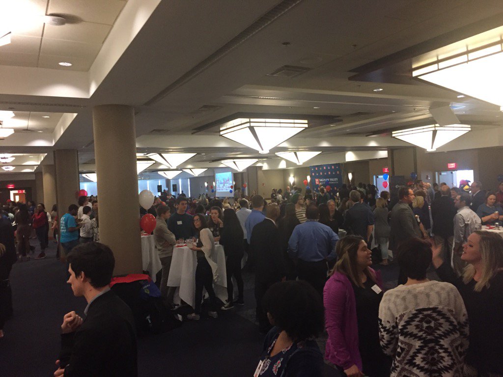 A full house for the Senior Toast. Congrats to our newest alums!! <a href="/SVSUForeverRed/">SVSU Forever Red</a> <a href="/SVSU63Days/">63 Days</a>