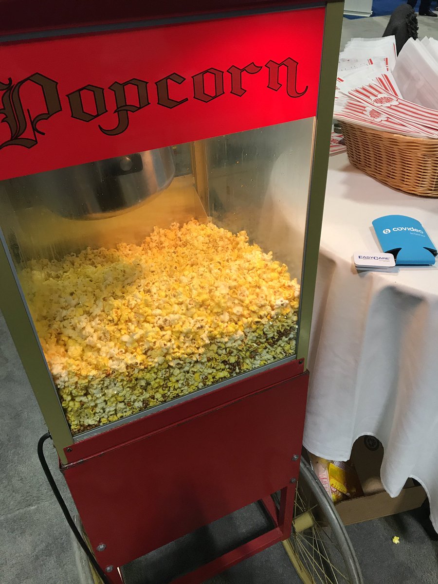 EasyCareIsThere's tweet photo. The popcorn is hot and ready! Pop by booth 416 for a little pick me up #DD22 #covideo #dealerapp #nomnomnom https://t.co/8oGJbl1sJV