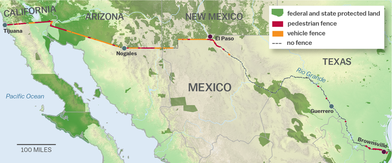 A wall along the US-Mexico border could have major environmental implications. These maps show you where: bit.ly/2otMCb7