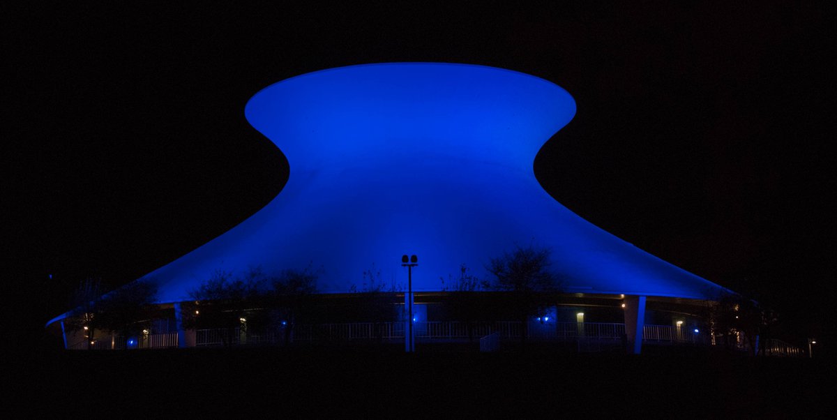 STLScienceCtr's tweet image. The James S. McDonnell Planetarium will be blue tonight because #WeAllBleedBlue. Good luck to the @StLouisBlues in the playoffs! #stlblues