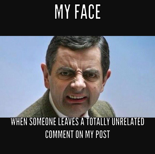 JessiStaples's tweet photo. #post #instagram #confused #really? #comeon #unrelated #unnecessary #bot #dontmindme #funny #mrbean #meme https://t.co/WYEkfqolCq