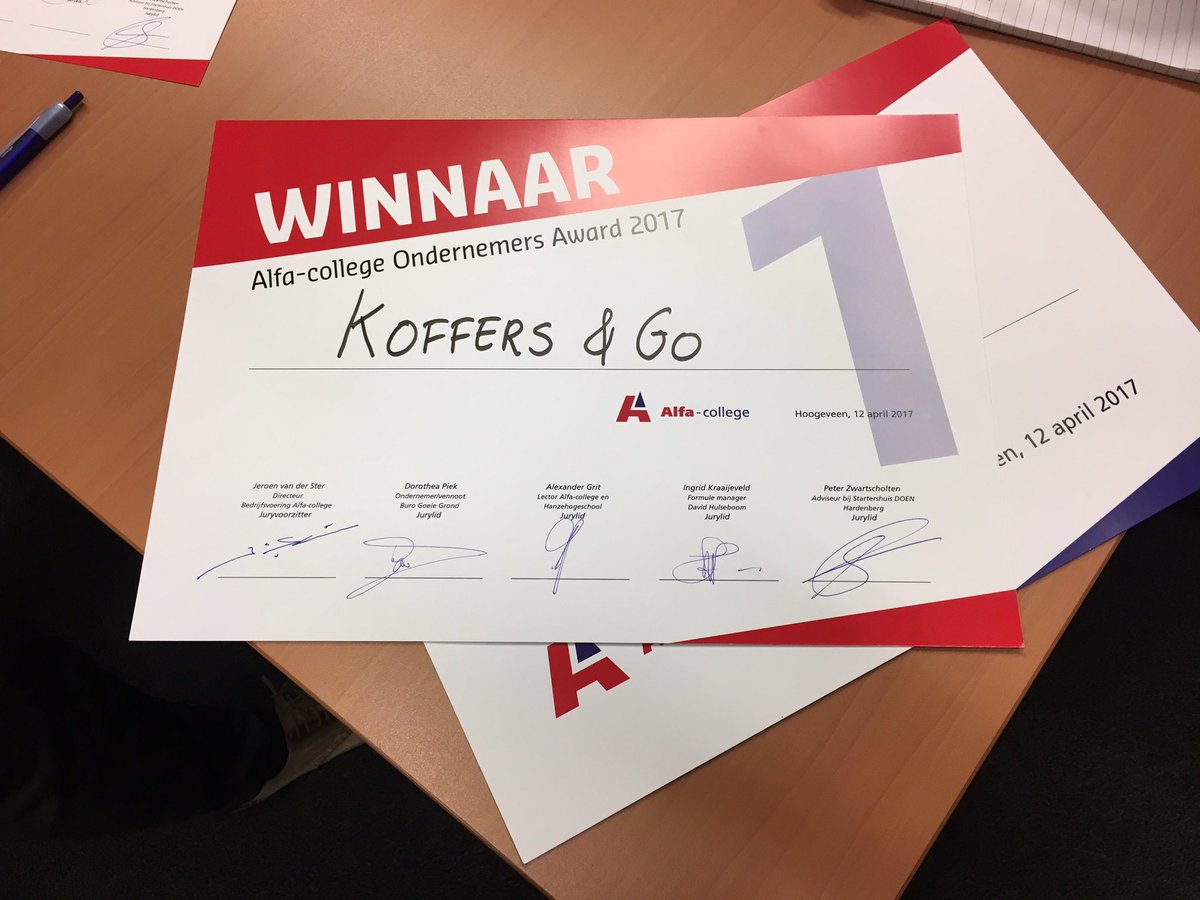 Gefeliciteerd Hoogeveen! Ben Batterink  👍🏼supertrots vanavond weer plaats te mogen nemen in de jury van #alfacollege Ondernemers Award!