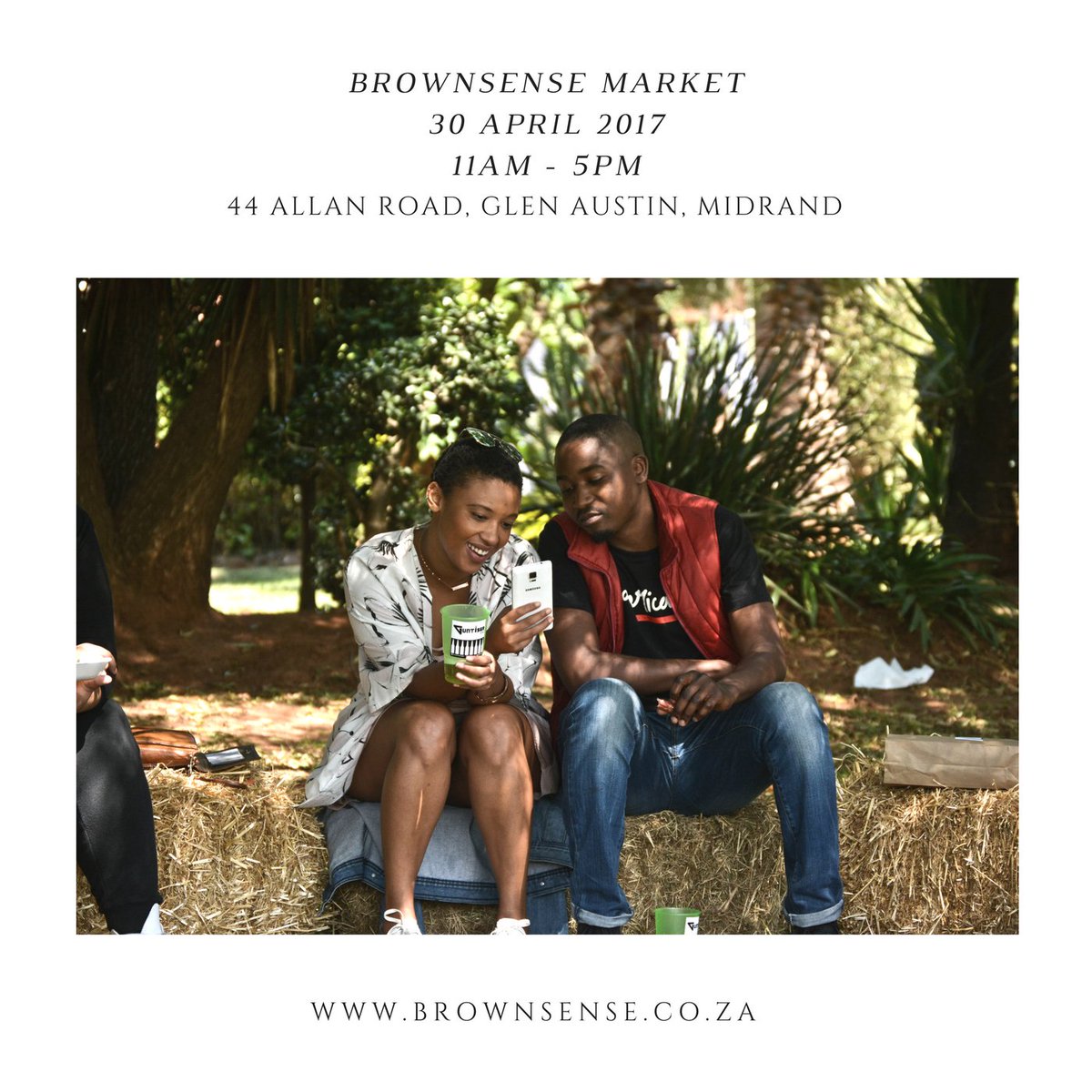 Join us again for the <a href="/BrownSense1/">BrownSenseMarket</a> Market on the 30th April @ 44 Allan Road, Glen Austin, Midrand from 11am - 5pm. Entrance is free!