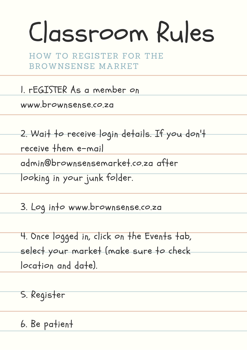 If you want to be a vendor, please follow these simple instructions. 

#BrownSenseMarket