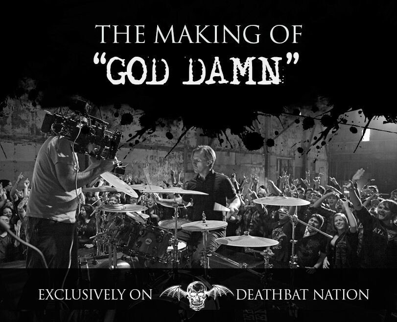 TheOfficialA7X's tweet photo. You made the #GodDamn video happen so YOU get the first look behind the scenes. Available now on Deathbat Nation: https://t.co/X10XTfhwJA https://t.co/Lwbt3xqKn3