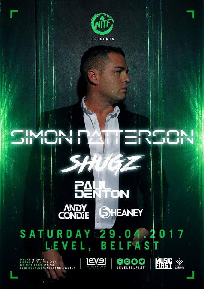 Sat April 29th <a href="/levelbelfast/">Level Belfast</a> <a href="/BoxNightclub/">Popaganda</a> #nitf #movement <a href="/Sipatterson/">Simon Patterson</a> <a href="/ShugzK/">Shugz Knight</a> <a href="/DjPaulDenton/">Paul Denton</a> @AndyCondie <a href="/HeaneyEd/">Ed Heaney</a> 👊👊👊💚💚💚