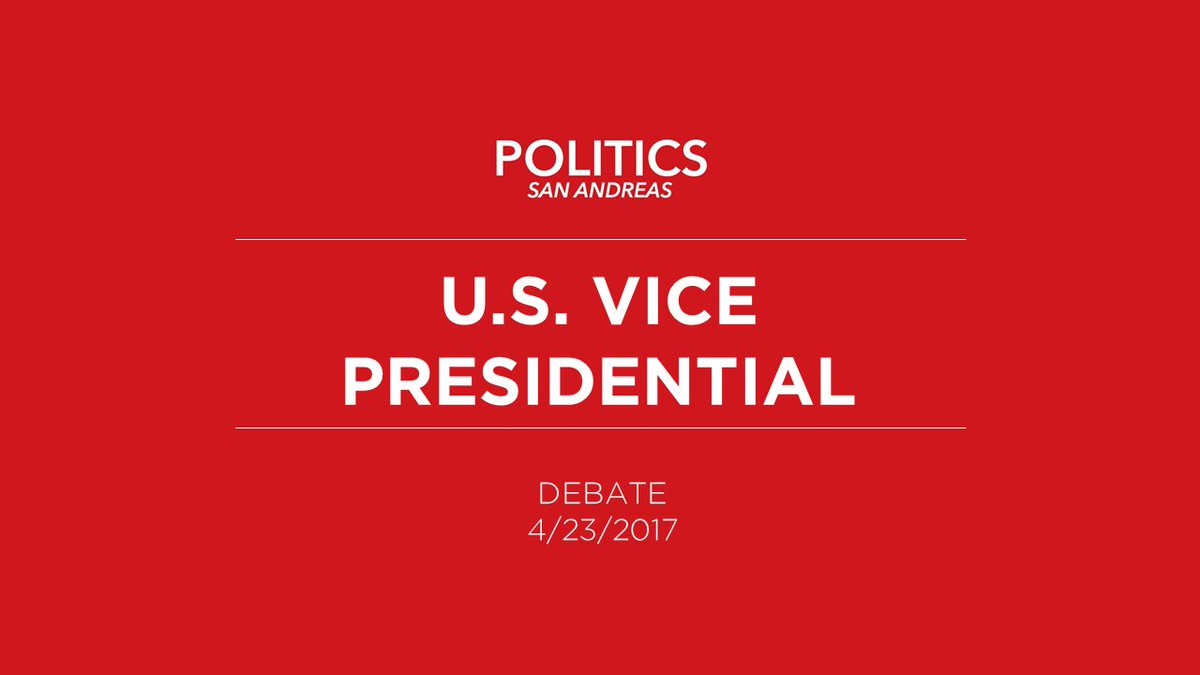 politicsgta's tweet photo. .@POTUS_Haynes @RyanKrinberg After the Presidential #debate we will do the Vice Presidential debate. 4/22/2017 https://t.co/wa1XsNWo60