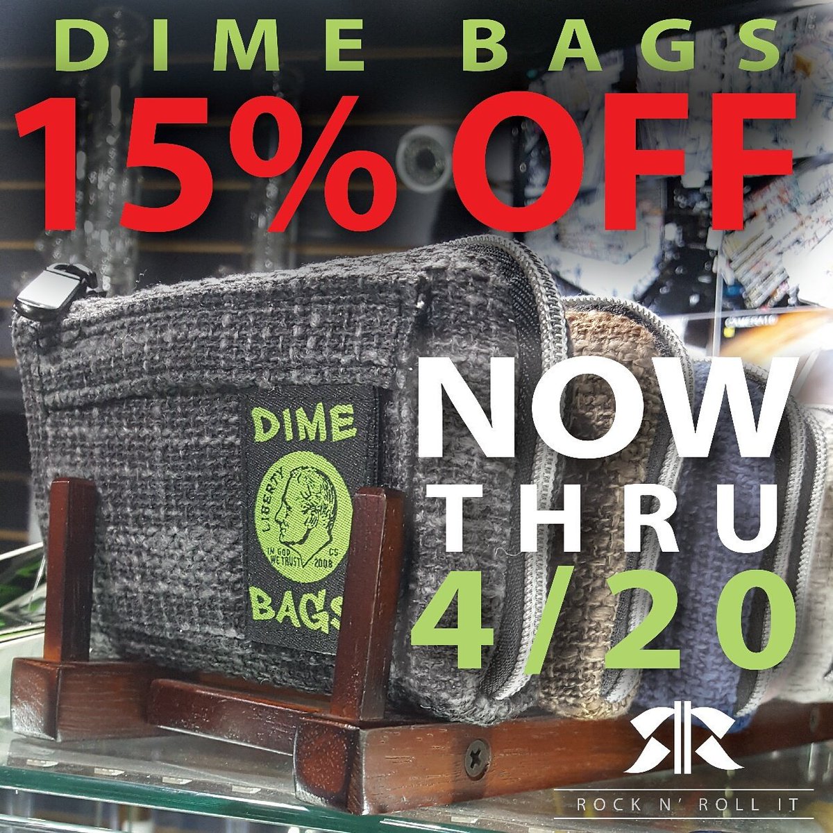rocknrollitfl's tweet photo. ALL @DimeBagsStorage PRODUCTS %15 OFF NOW THROUGH 4/20! Don't miss out! #staylifted #wednesdaywisdom https://t.co/YiQcmEyvW3