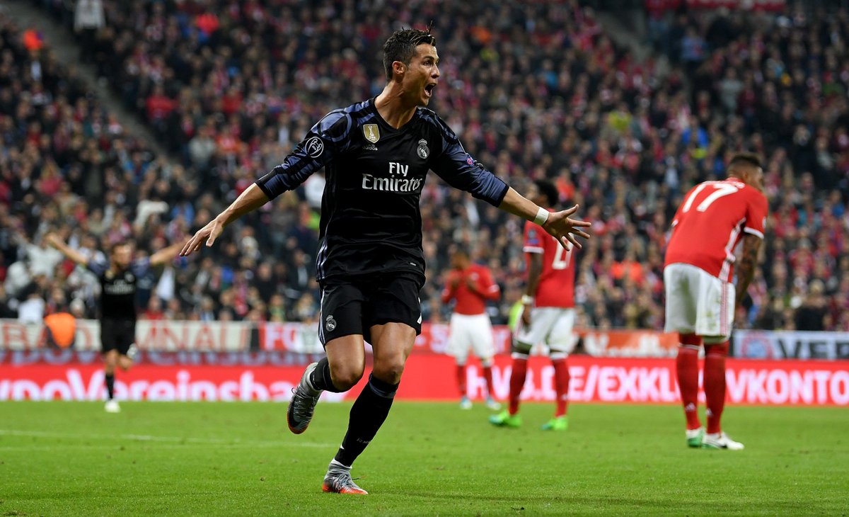ChampionsLeague's tweet photo. Cristiano Ronaldo has now scored 1️⃣7️⃣ goals in 1️⃣7️⃣ #UCL quarter-final matches. https://t.co/Z1q4hoYaxI
