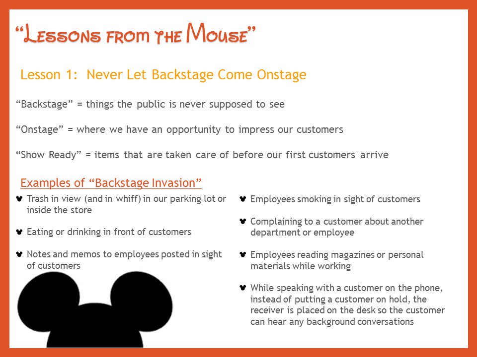We can learn a lot from Disney's example of providing great customer service. How do YOU get "show ready"?  #lessonsfromthemouse