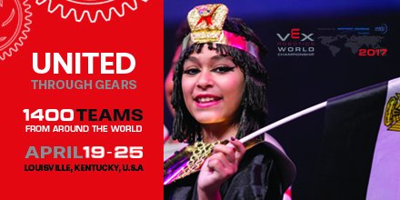1,400 #VEXworlds teams from around the world unite to celebrate #STEM excellence 1 week from today! Will you be there? #10year #omgrobots