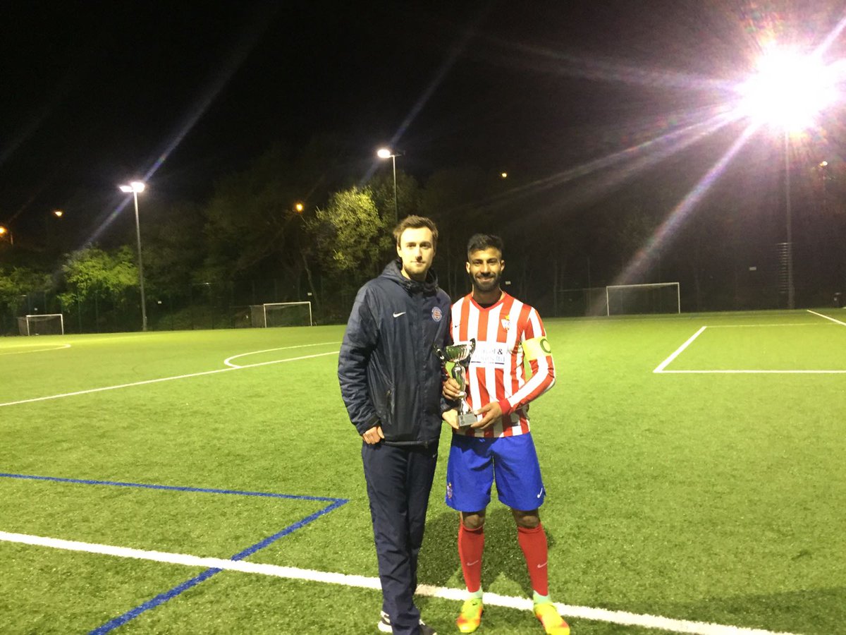 FlexiLeague's tweet photo. .@WestRidingFA 🏆 League Rep Lee Maran presents Athletico with the League Trophy https://t.co/d8xP1i9jWk