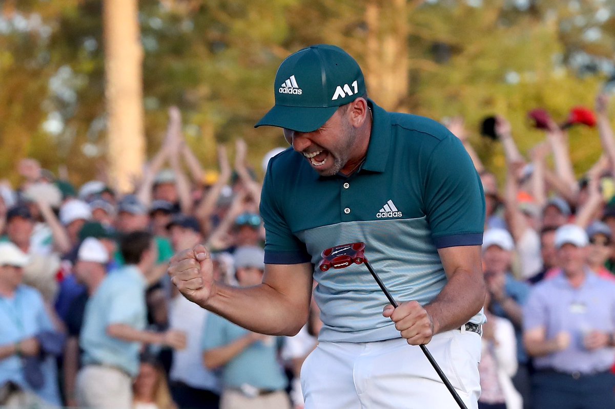 TheSergioGarcia's tweet image. Thank you @adidasGolf @TaylorMadeGolf @omegawatches @CreditSuisse @SuperStrokeGolf @BMW for always believing in me! #masterschampion2017