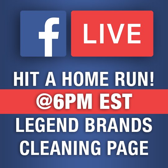 Chemspec's tweet photo. Game time 10 minutes! FACEBOOK LIVE with Rick & Laura 6:00p EST Watch them on FB #ACleanWin Legend Brands Cleaning
@Chemspec @SapphireSci https://t.co/p5Hw3kqtPG