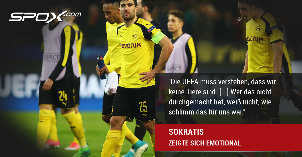 spox's tweet photo. #Sokratis übt nach der #BVB-Niederlage heftige Kritik: "Ich fühle mich wie ein Tier" #BVBAMS https://t.co/3YItMRPmBD https://t.co/qpsVoElu79