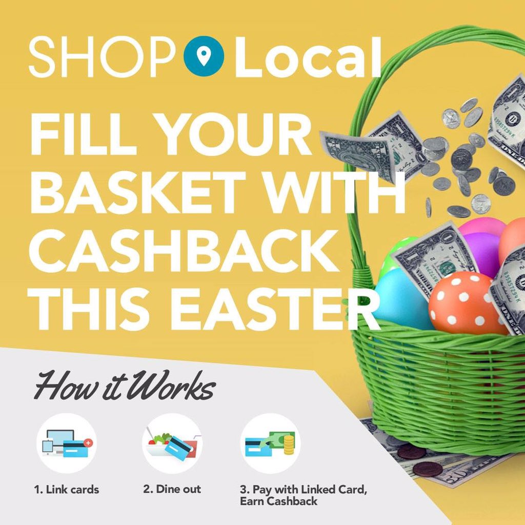 JESSDCHEN's tweet photo. 🐰Fill your #Easter baskets with Cashback by shopping with SHOP Local: https://t.co/yhv1NinvFU #goShopLocal #cashback https://t.co/vP4K2t71fO