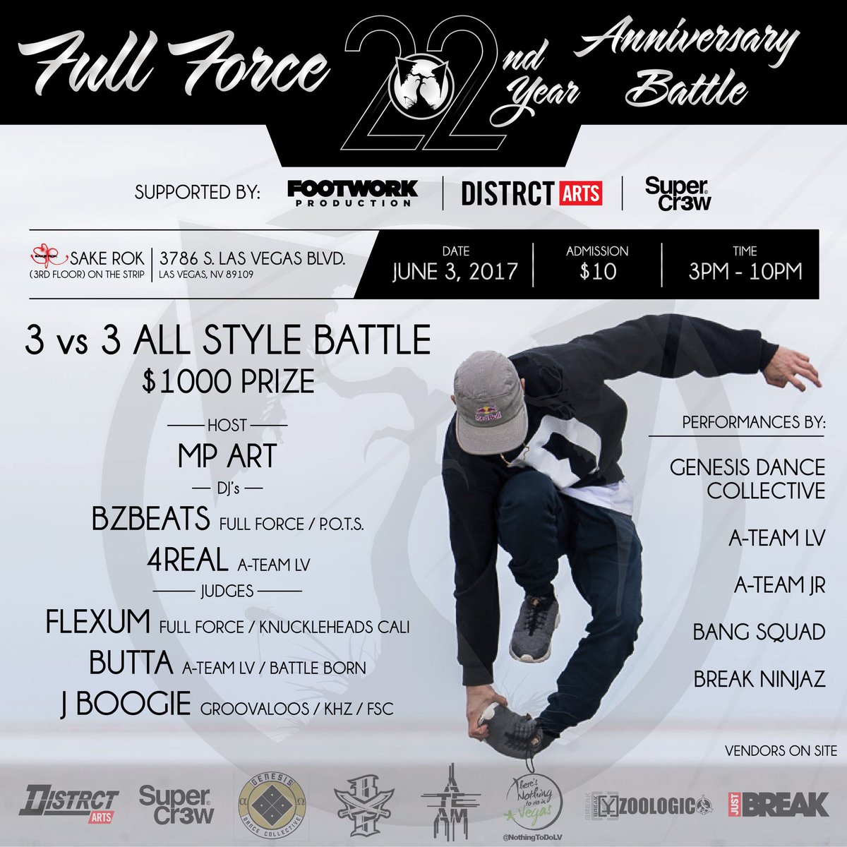 distrctarts's tweet photo. Save the Date! June 3rd, Full Force 22nd Year Anniversary battle at @sakeroklv! @fullforcecrew.official #fullforce22 #Repost https://t.co/wU7ZdWwGB7