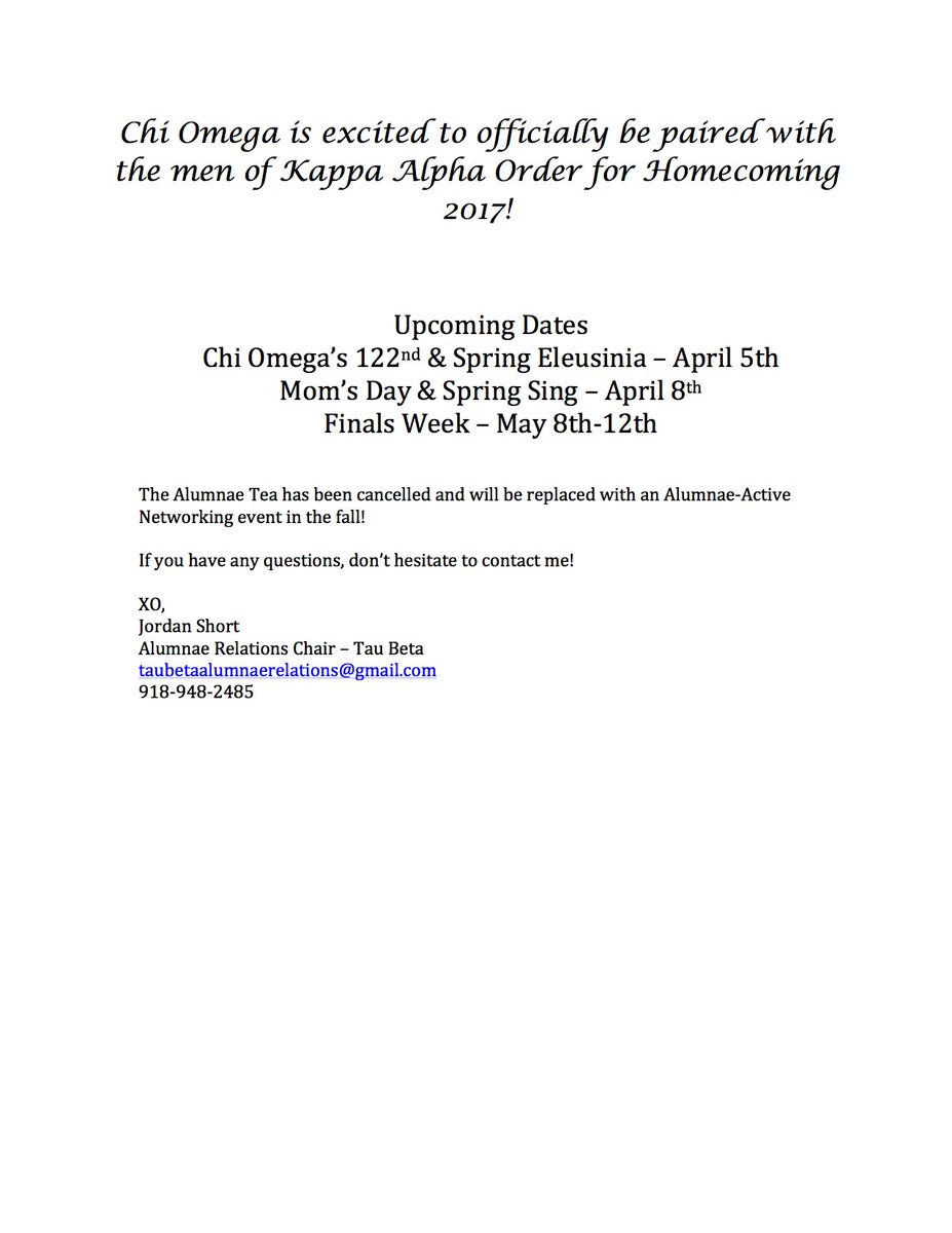 Enjoy this February/March newsletter from the actives!