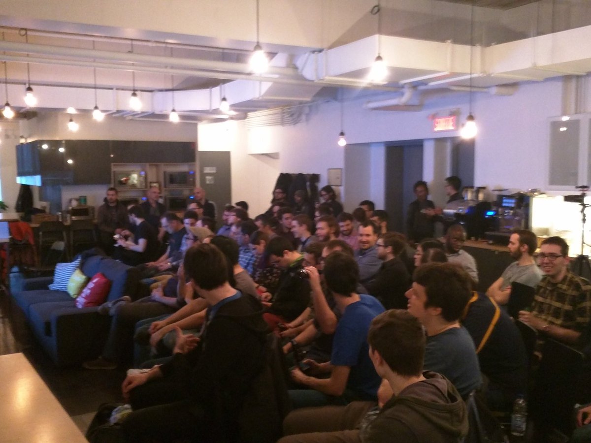MtlUUG's tweet photo. Packed house tonight at the #unity3d #unitydev for @andoowhy and Shanti Gaudreault! Speaking about egocs and maximizing your game perf! https://t.co/iPfxdroFM0