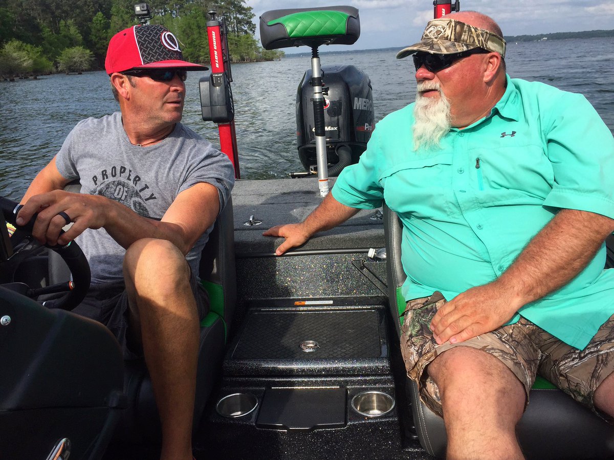 We had a great time in the boat with <a href="/GeraldSwindle/">Gerald Swindle</a>. #bassmasterclassic #fincommander