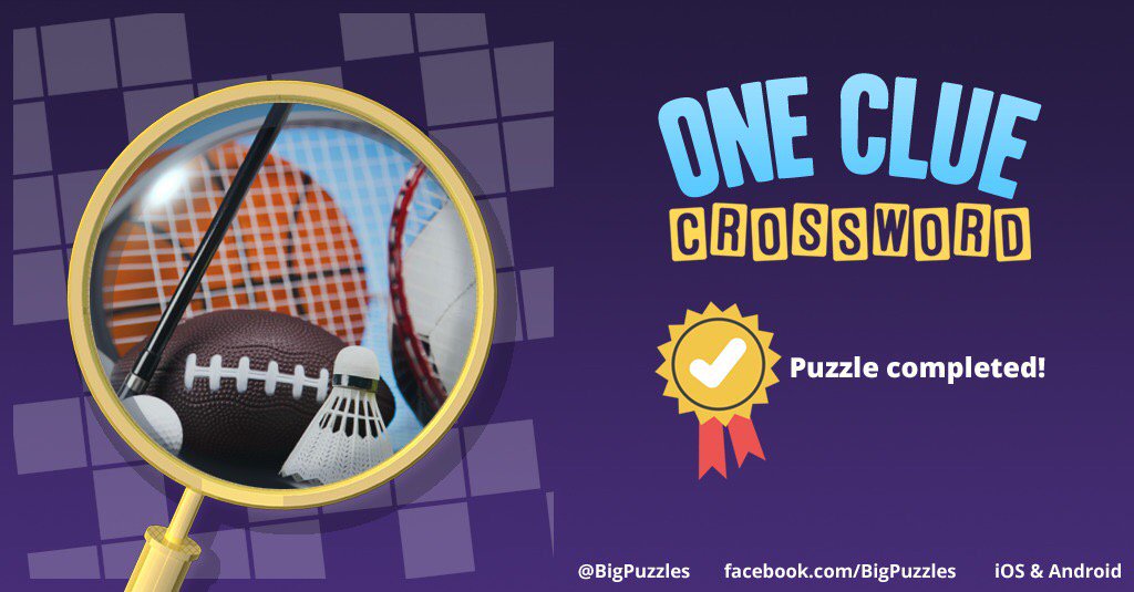 I completed a puzzle in One Clue Crossword. Play now for free!
onecluecrossword.com #OneClueCrossword