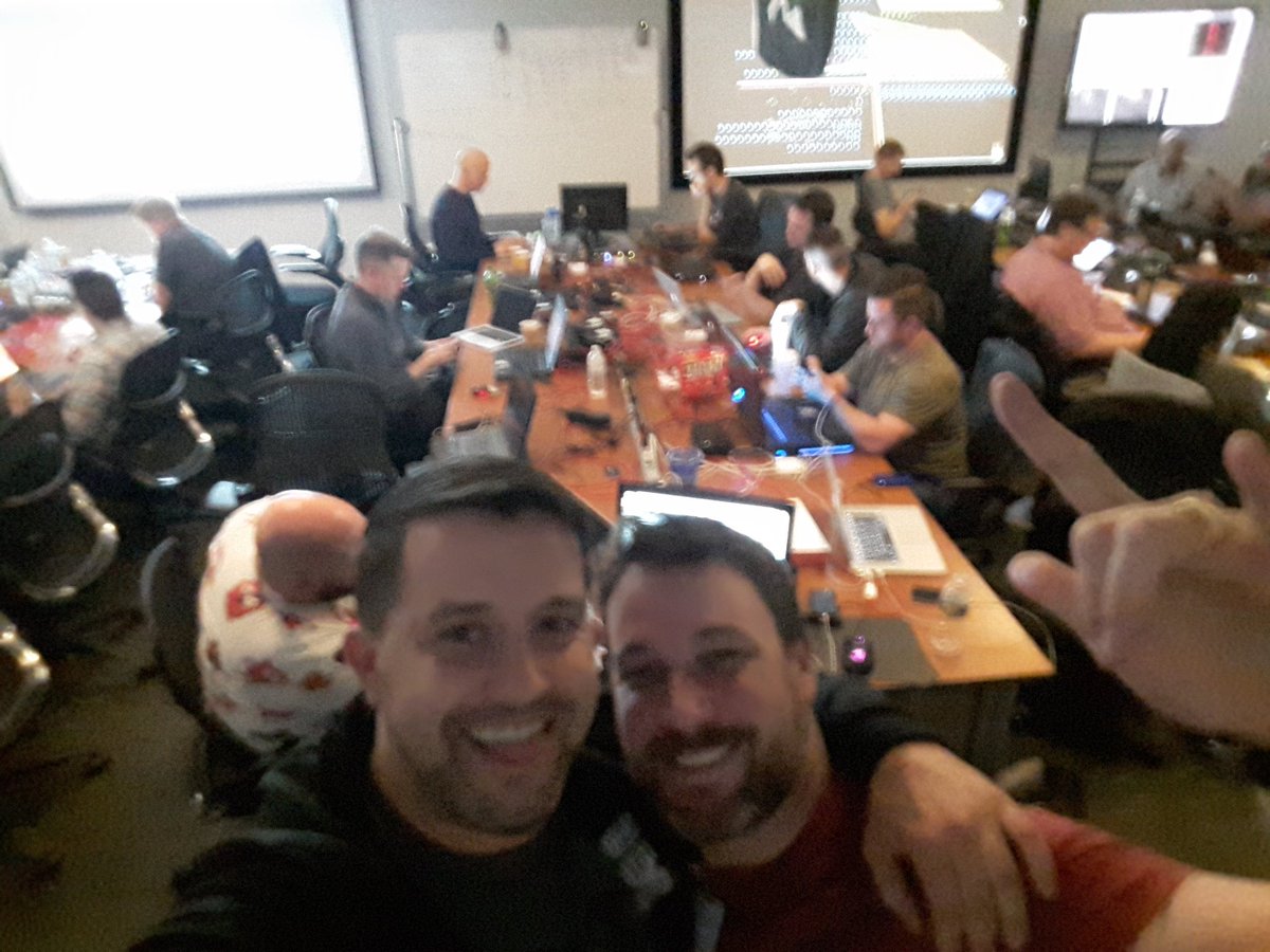 morvan_yves's tweet photo. CAN Red Cell super busy! CAN red team lead doing what leaders do! Take pics! #cdx2017 @thryb @schertzt @mrsues @Mickelpick #redteamlove https://t.co/oGOgvl8xCU