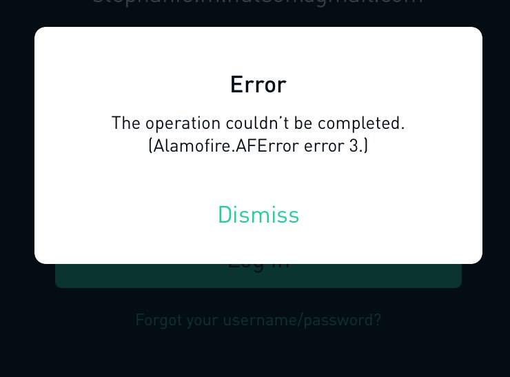 S_M_Hutson's tweet photo. @RobinhoodApp I was logged out and got this error on trying to sign in. Looks like a bug https://t.co/3VtN7OkHCA