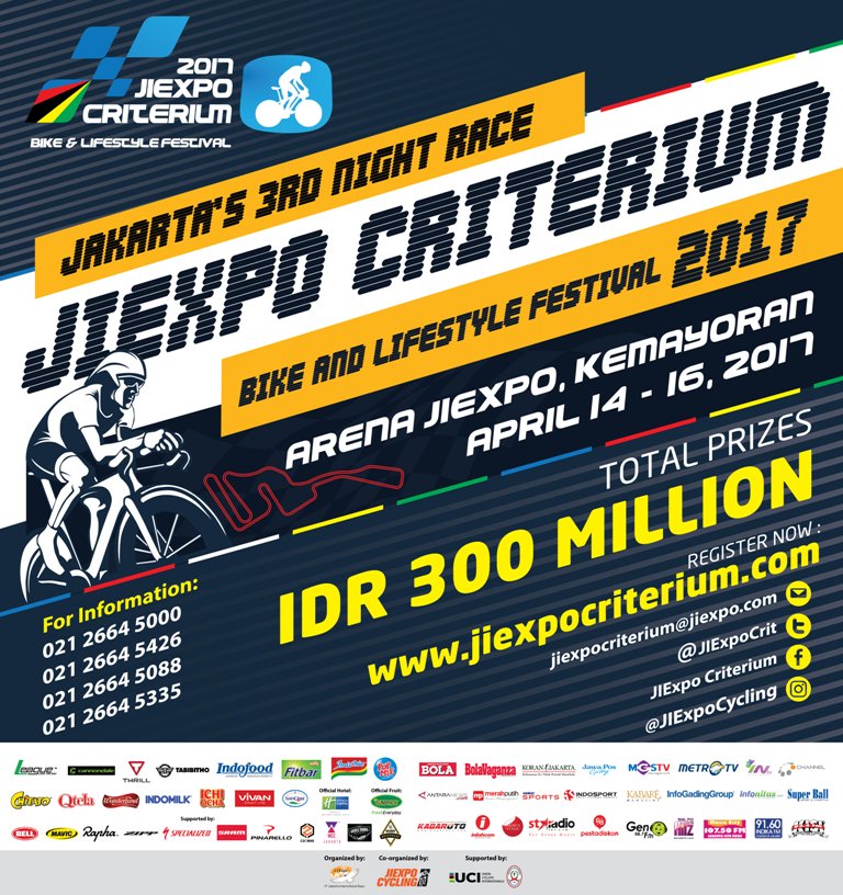 JIExpo Criterium 2017 akan mulai BESOK! Para #SobatBikers sudah daftar belum?
#JIExpoCRIT2017