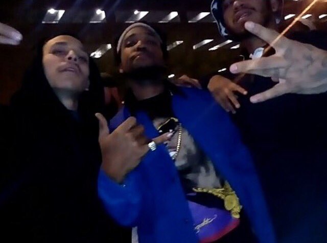 My cousin @Lilteardropz and the homie with <a href="/CurrenSy_Spitta/">Spitta</a>