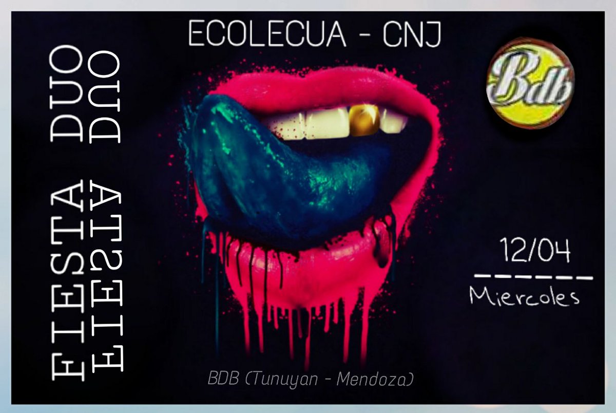 LujanVU's tweet photo. Esta noche Fiesta Ecolecua-CNJ!!! 
Bdb explota!!! 🎉💣💥 Tunuyán https://t.co/E1zo1scKis