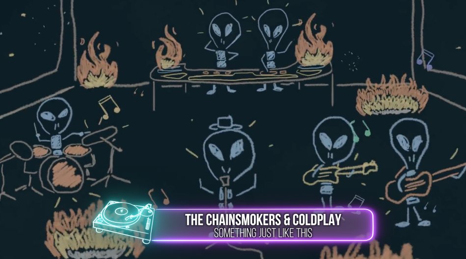 BeMusicOficial's tweet photo. ¡Es todo por hoy! Nos despedimos con @TheChainsmokers  &amp; #COLDLY con @SomethingJustLikeThis 💜 @BeMusicOficial con @majomontemayor ⚡️ https://t.co/KcQeRDRFj6