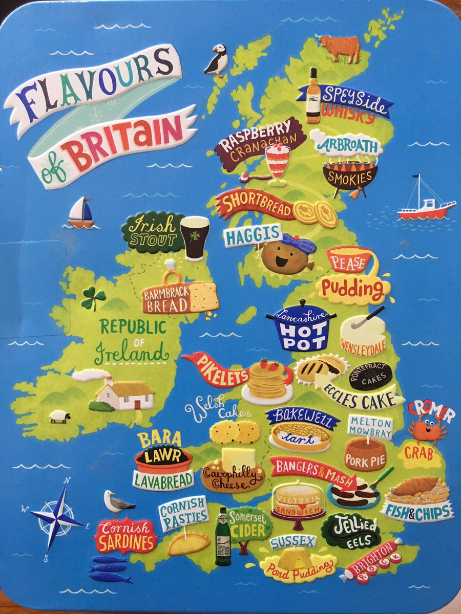 小関由美 イギリスのビスケット缶 ローカルな名産品のイラストがかわいい 小関由美 イギリスのビスケット缶 ローカルな名産品のイラストがかわいい