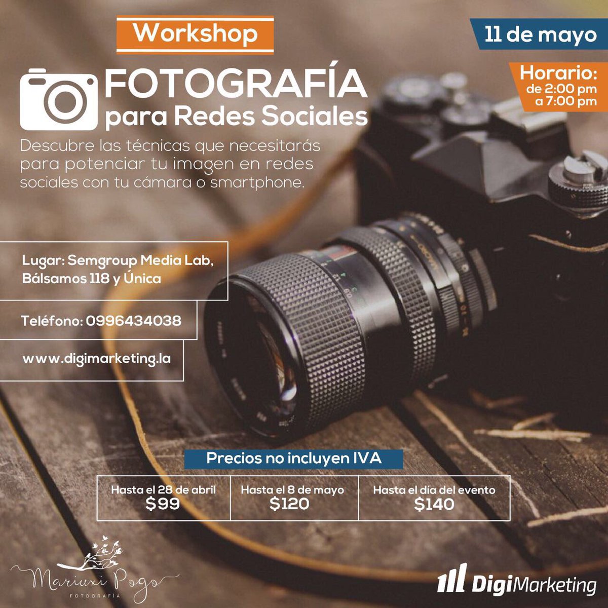 La fotografía es lo que le da la magia a un post de redes sociales📲 Taller con <a href="/marupogo/">Mariuxi Pogo</a> 📸 ¡No te lo puedes perder!💥 Más info 0996434038