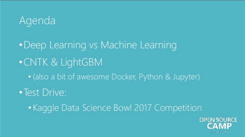 rquintino's tweet image. slides from #msoscamp &quot;Open Source #DeepLearning &amp;amp; #MachineLearning with CNTK &amp;amp; LightGBM&quot; #docker #jupyter #python slideshare.net/rquintino/open…