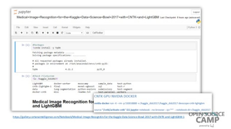 rquintino's tweet image. slides from #msoscamp &quot;Open Source #DeepLearning &amp;amp; #MachineLearning with CNTK &amp;amp; LightGBM&quot; #docker #jupyter #python slideshare.net/rquintino/open…